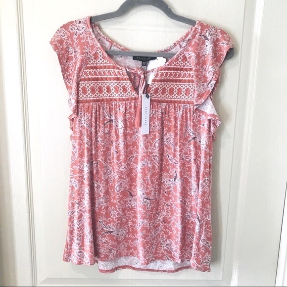 Sanctuary Wild Bell Top - Boho - Crochet - Tassels - Pink Floral - SMALL NWT - Picture 4 of 10